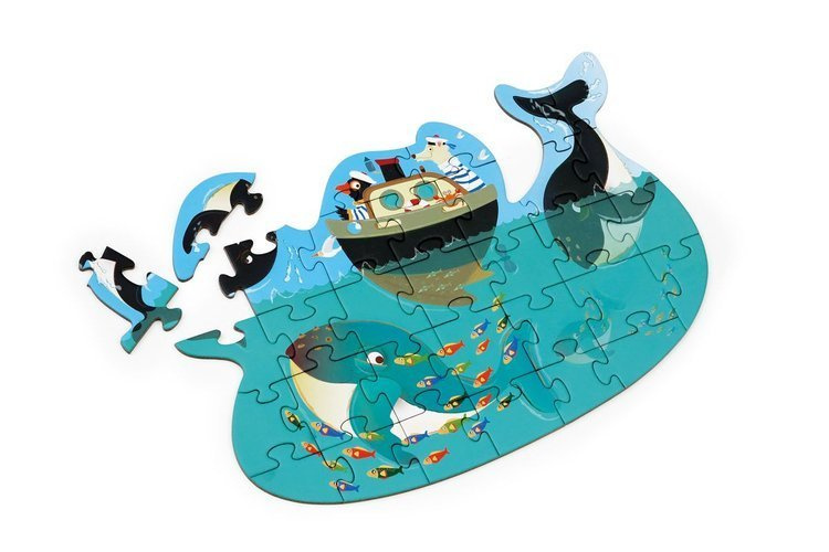 Puzzle Konturowe Scratch Orki 31 Elementów