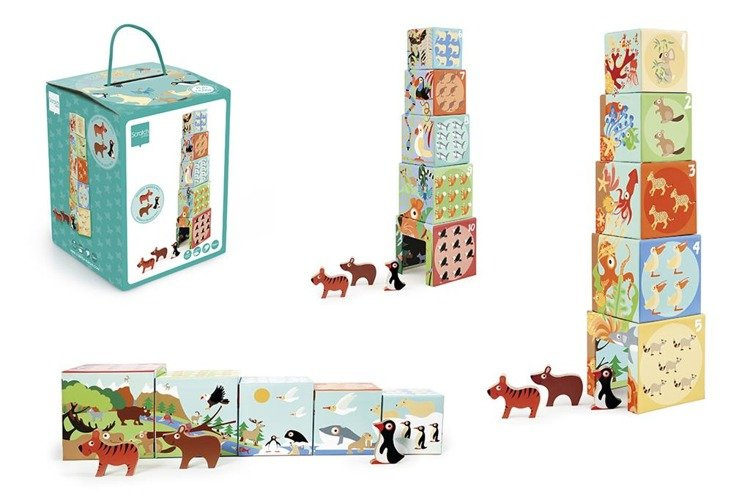Scratch, Piramida edukacyjna DZIKIE ZWIERZĘTA (5 elementów)