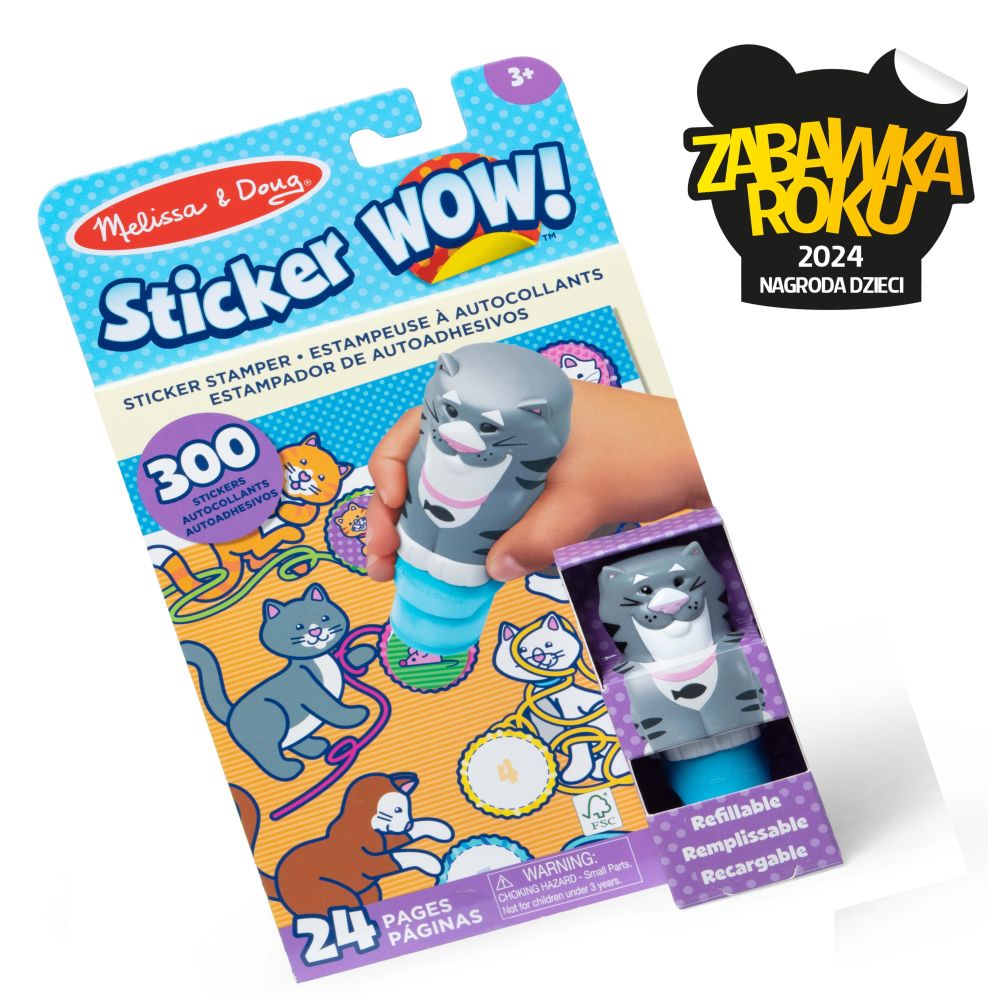 Sticker WOW! Stempelek z naklejkami - Kotek