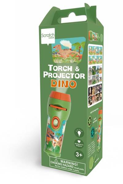 Projektor Latarka z Pojemnikiem Na Tarcze Dino XL