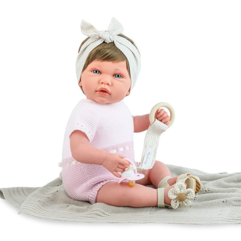 Lalka Ane_Vichy_Flower Reborn z kocykiem Marina & Pau 3041