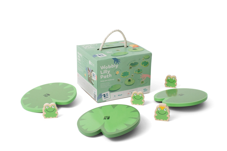 BS Toys, drewniana gra sensoryczna Zbieraj żabki
