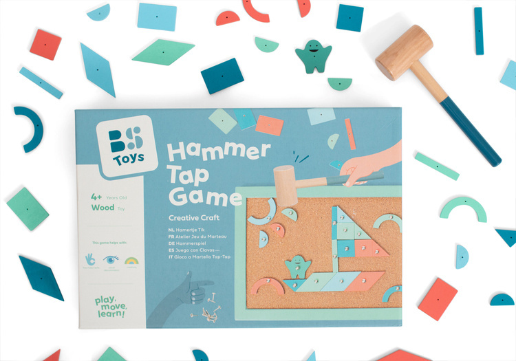 BS Toys, Drewniana przybijanka z kartami pracy