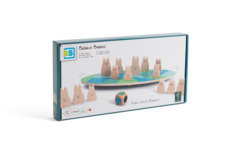 BS Toys, drewniana gra zręcznościowa Balansujące króliczki