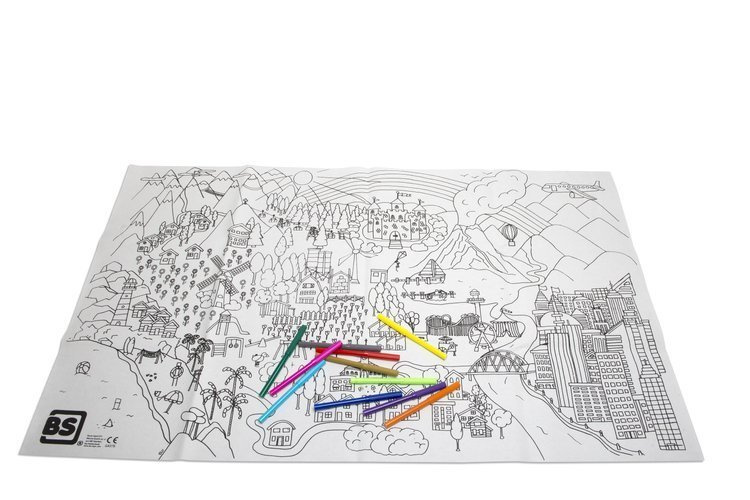 BS Toys, Kolorowanka materiałowa podłogowa XL (60 x 100 cm)