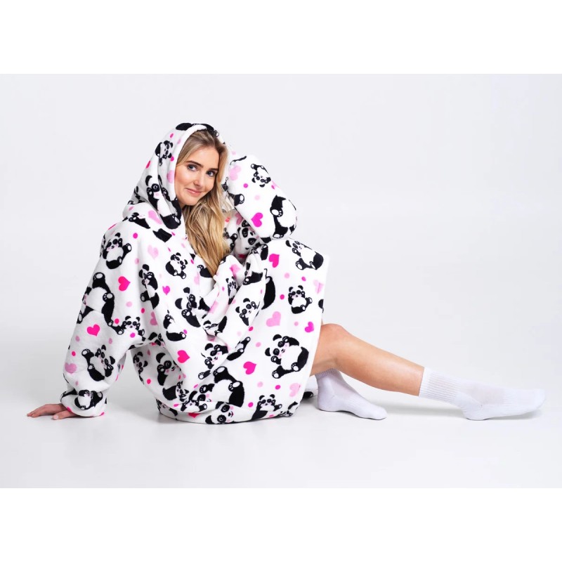 Pluszowa BluzaKoc Oversize Panda Cozy Noxxiez CH354