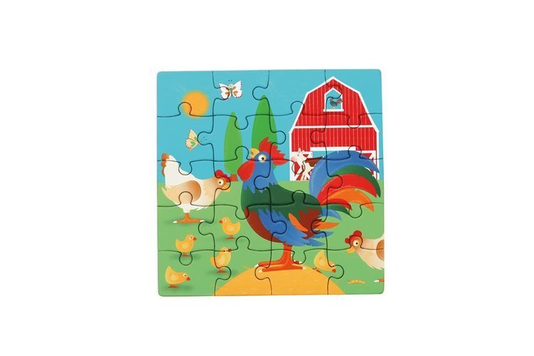 Scratch, Puzzle magnetyczne - książka podróżna Farma 2 obrazki 40 elem.