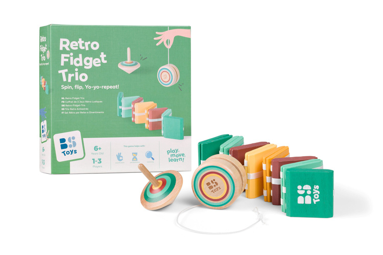 BS Toys, Zestaw 3 drewnianych zabawek retro