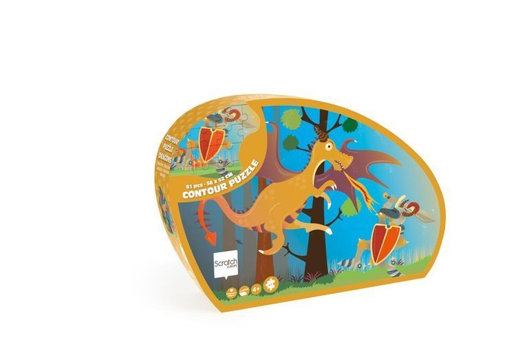 Scratch, Puzzle konturowe Smok 60 elem.