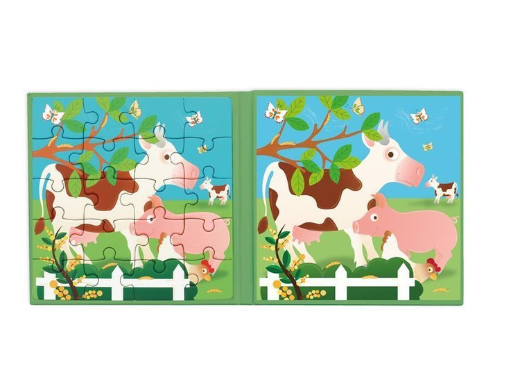 Scratch, Puzzle magnetyczne - książka podróżna Farma 2 obrazki 40 elem.