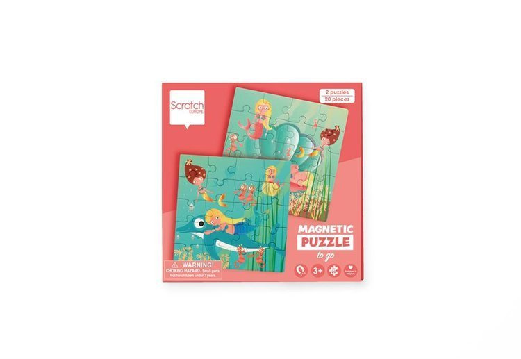 Scratch, Puzzle magnetyczne - książka podróżna Syrenki 2 obrazki 40 elem.