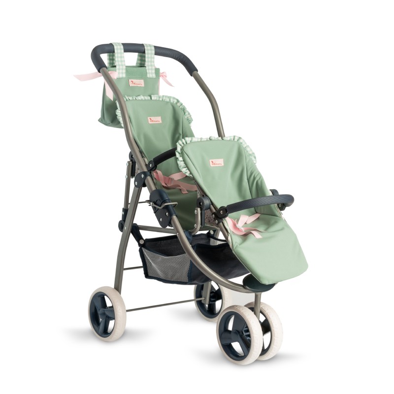 Wózek spacerówka podwójna dla lalek do 46cm Cloe Asi 3712115