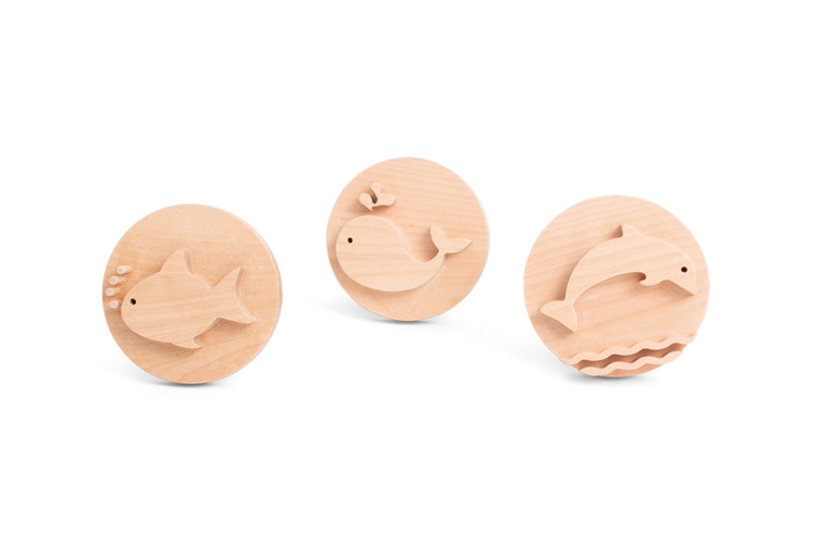 BS Toys, Zestaw drewnianych stempli na piachu