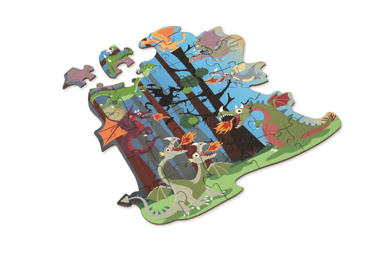 Puzzle Konturowe Scratch Smoki 29 Elementów