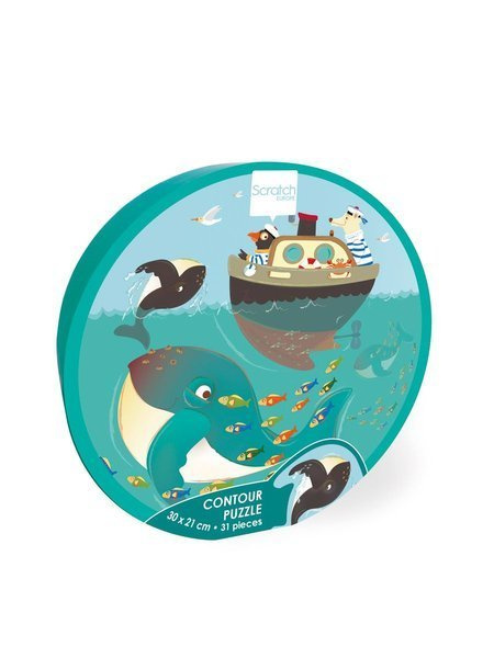 Puzzle Konturowe Scratch Orki 31 Elementów