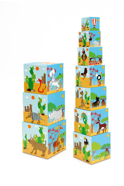 Scratch, Piramida edukacyjna ZWIERZĘTA ŚWIATA 2 (10 elementów)
