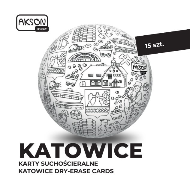 Karty suchościeralne KATOWICE zestaw 15 szt.