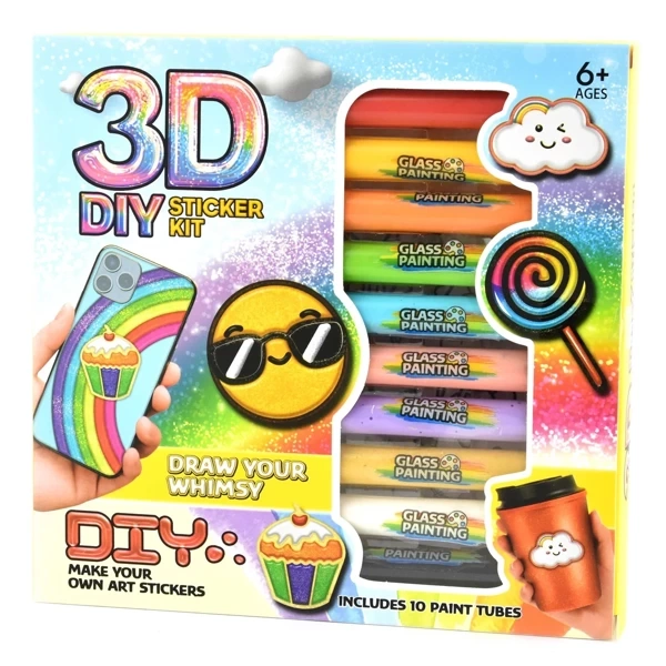 Kolorowe markety dla dzieci do malowania 3D - 10 sztuk