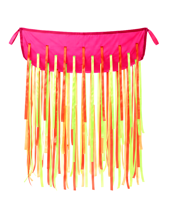 Chusta animacyjna 1,45 x 1,45 m ze wstążkami neonowymi UV