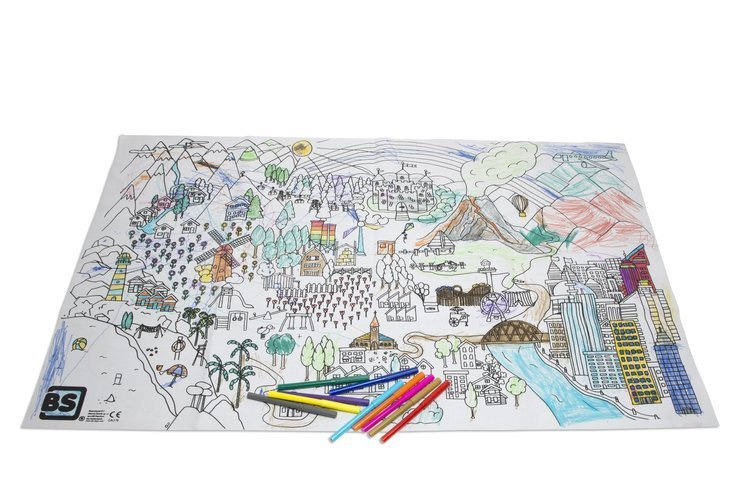 BS Toys, Kolorowanka materiałowa podłogowa XL (60 x 100 cm)