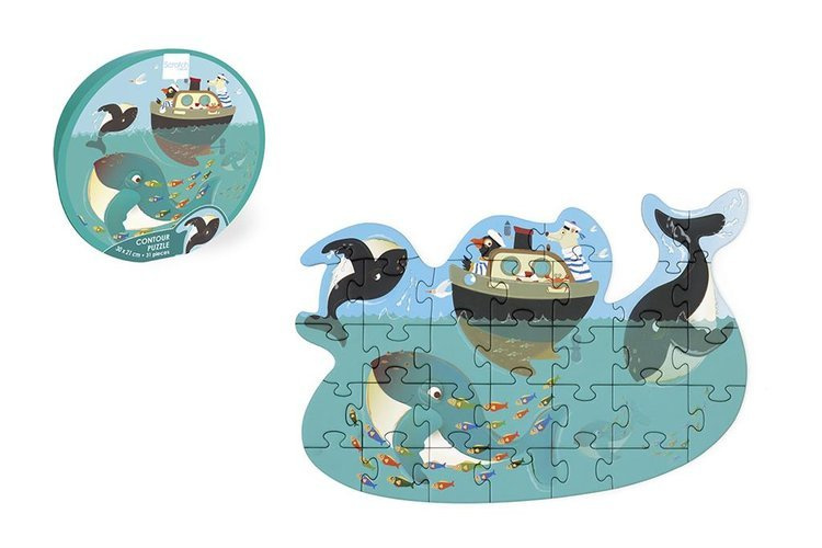 Puzzle Konturowe Scratch Orki 31 Elementów
