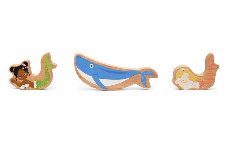 Scratch, Piramida edukacyjna i drewniane figurki OCEAN