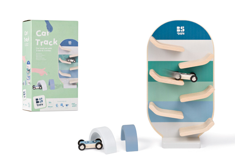 BS Toys, drewniana zjeżdżalnia tor samochodowy