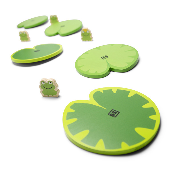 BS Toys, drewniana gra sensoryczna Zbieraj żabki