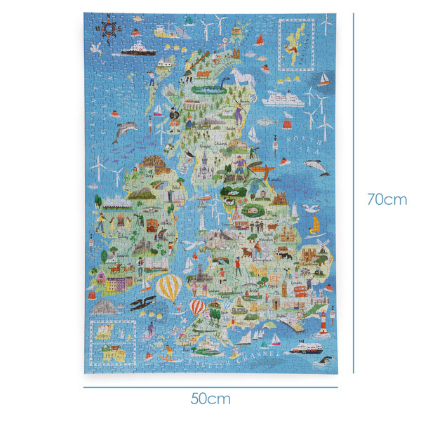 Bopster, ilustrowane puzzle 1000 el Wielkiej Brytanii i Irlandii