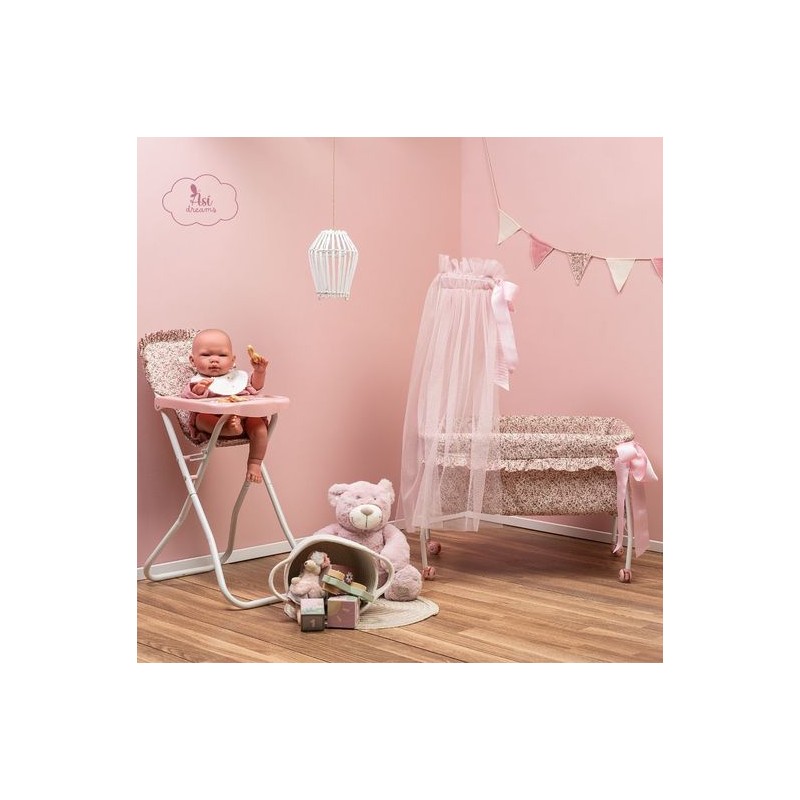 Krzesełko Martina do karmienia dla lalki do 46 cm różowe Asi 3712003