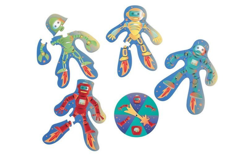 Scratch, Gra ze spinerem Puzzle Roboty