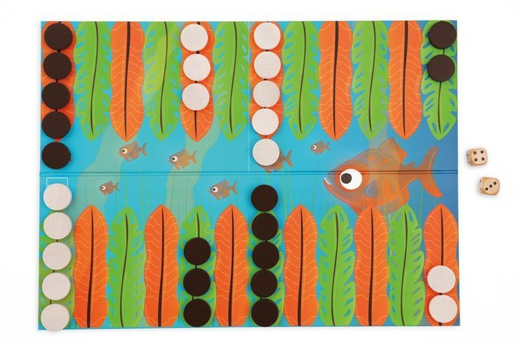 Scratch, Gra Backgammon Wyścig Piranii