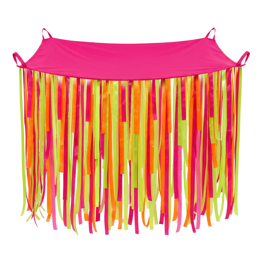 Chusta animacyjna 1,45 x 1,45 m ze wstążkami neonowymi UV