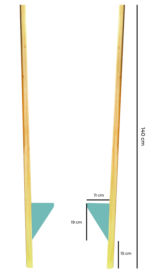Szczudła drewniane cyrkowe małe pastelowe MIĘTOWE 140 cm dla dzieci