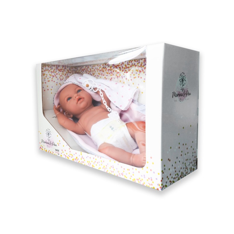 Lalka Ane_Baby z kocykiem i akcesoriami Marina & Pau 1606