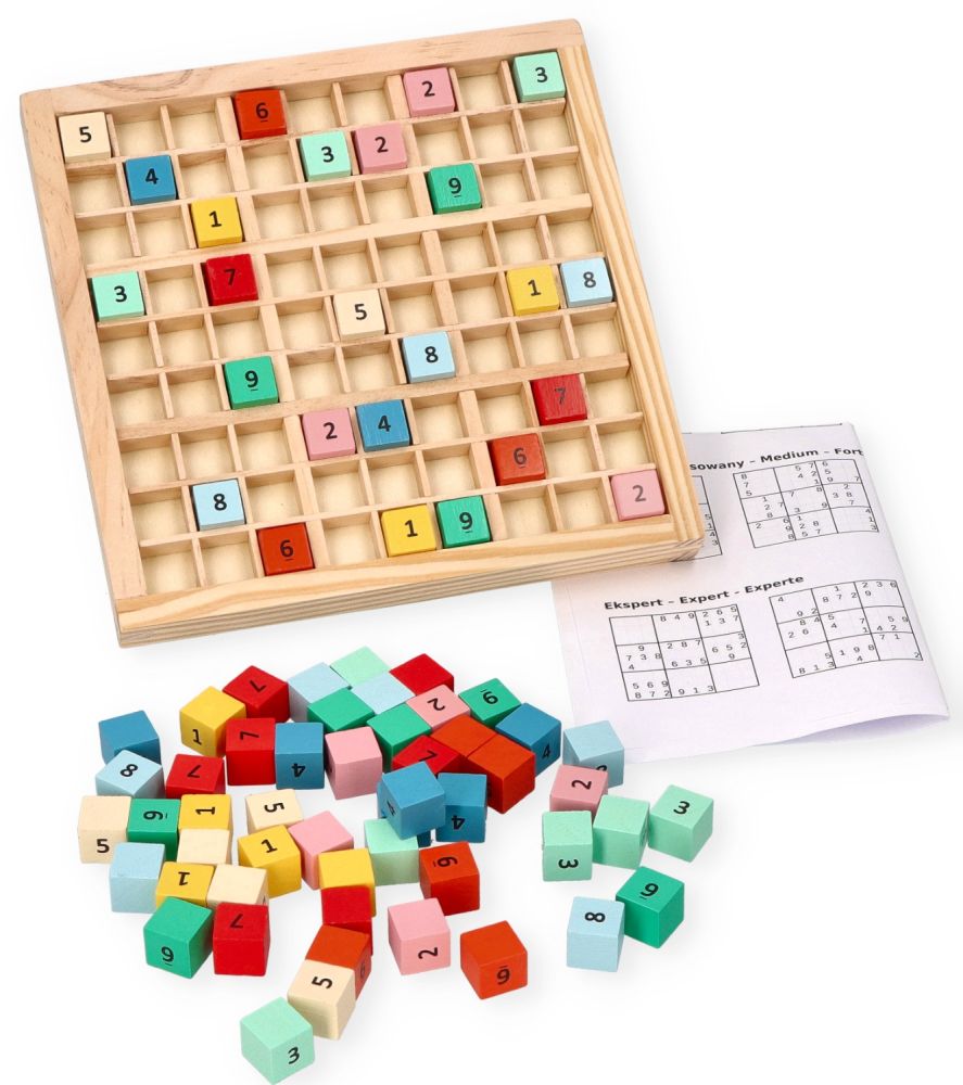 Drewniana gra logiczna Sudoku – Adam Toys