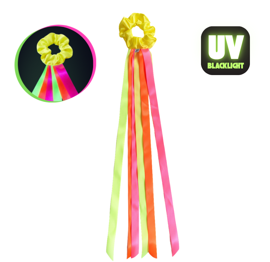 Wstążki do tańca 75 cm na rękę Neonowe UV 1 szt.