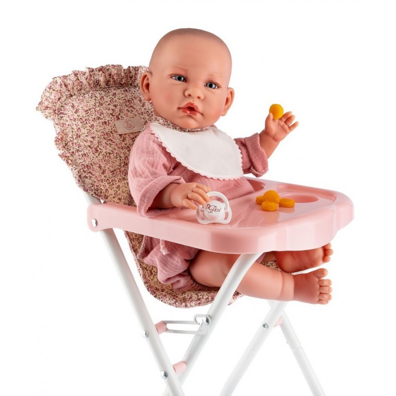 Krzesełko Martina do karmienia dla lalki do 46 cm różowe Asi 3712003