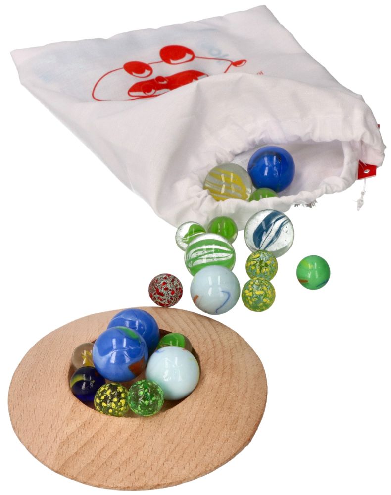 Szklaki Marbles - Szklane kulki z podstawą do grania i dekoracji