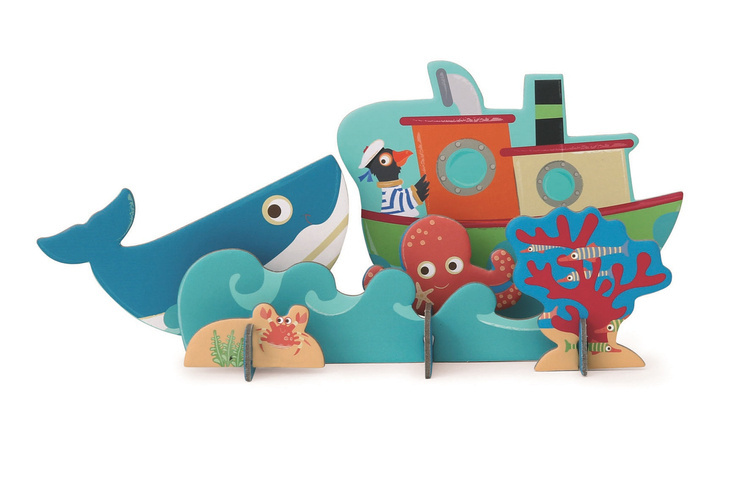 Scratch, Puzzle 2w1 -- 2D i 3D scenografia Ocean