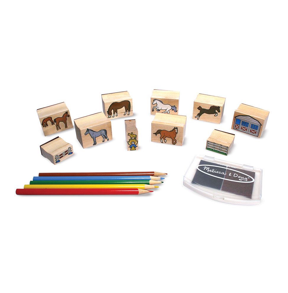 Melissa and Doug - Zestaw stempelków Konie