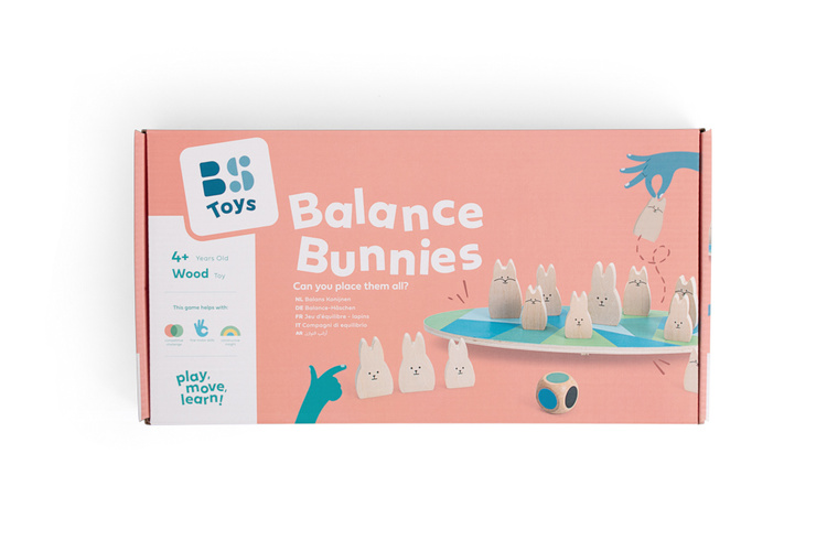 BS Toys, drewniana gra zręcznościowa Balansujące króliczki