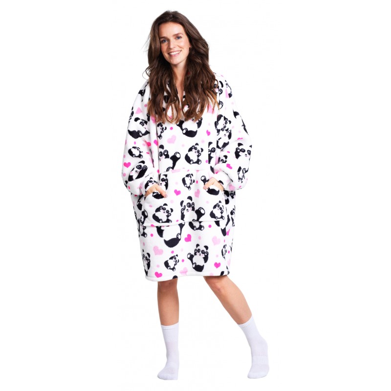 Pluszowa BluzaKoc Oversize Panda Cozy Noxxiez CH354