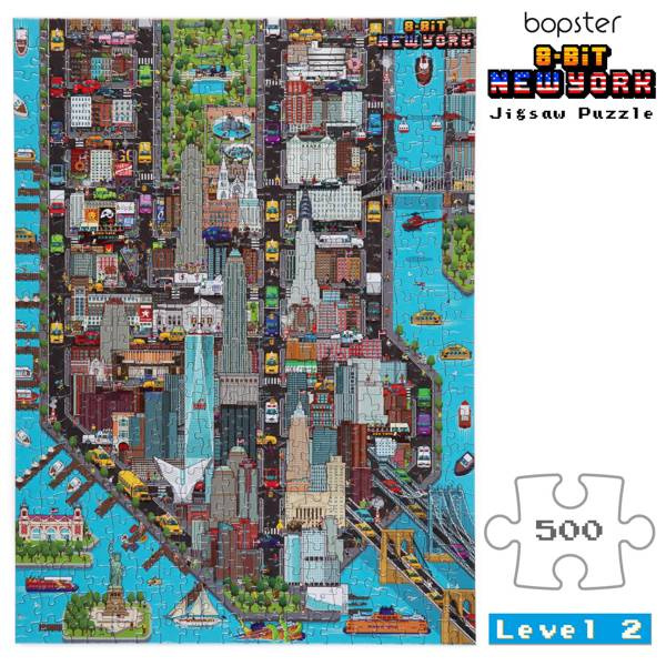 Puzzle sensoryczne dla 6 latków 8 BIT - Bopster Nowy Jork 500 el