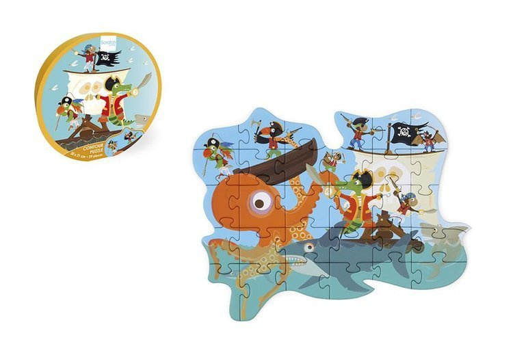 Scratch, Puzzle konturowe Piraci 29 elem.