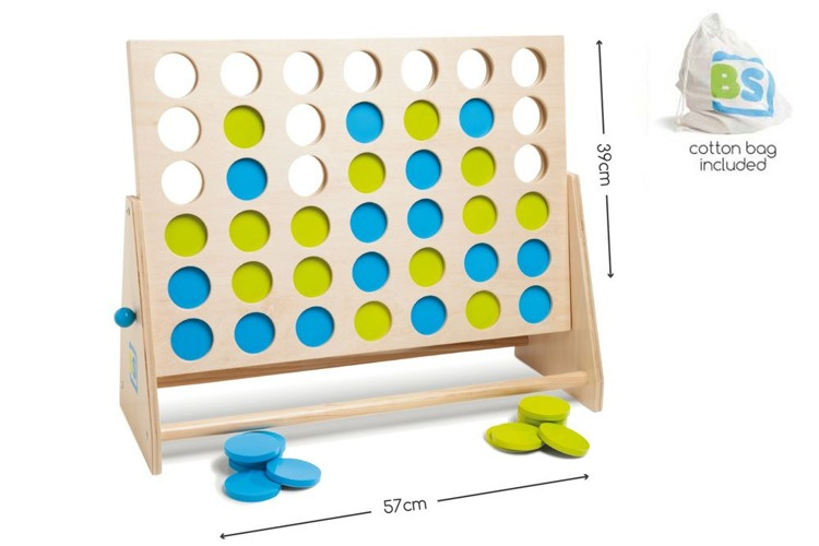 BS Toys, Gra 4 w Rzędzie Niebiesko-Zielone XL
