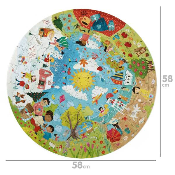 BOPPI, Puzzle okrągłe 58 cm - Pory roku 150 elem.