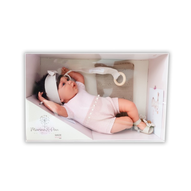 Lalka Ane_Vichy_Flower Reborn z kocykiem Marina & Pau 3041