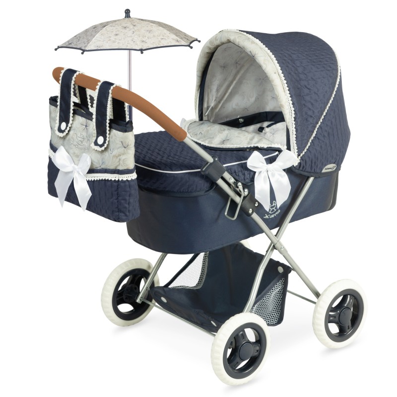 Wózek Vintage z parasolką dla lalek do 48cm DeCuevas Toys 85044