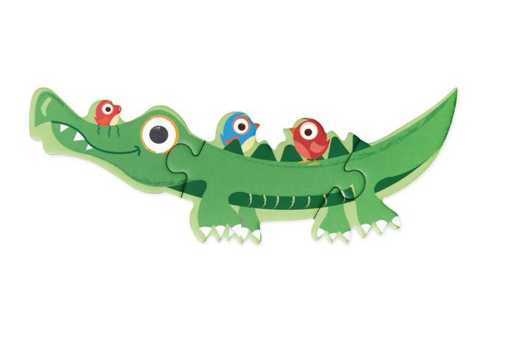 Pierwsze duże puzzle dla dzieci - Scratch 5 Zwierząt Safari